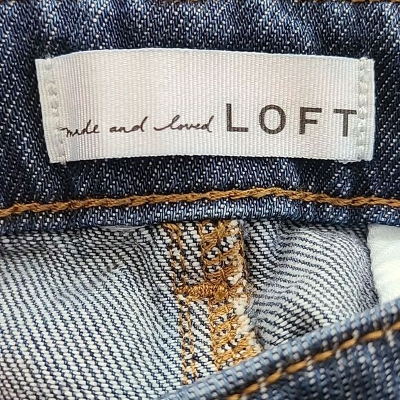 Loft High Rise Palazzo Jeans in Dark Rinse Size 32 - Picture 10 of 14